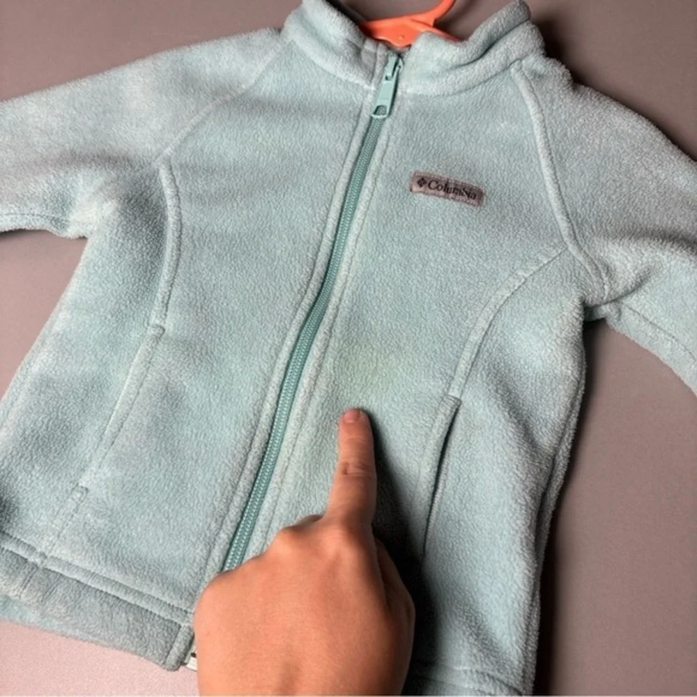 Columbia Fleece Jacket 12-18M Light Blue Zip Up Soft Warm‎ Infant Toddler Layer